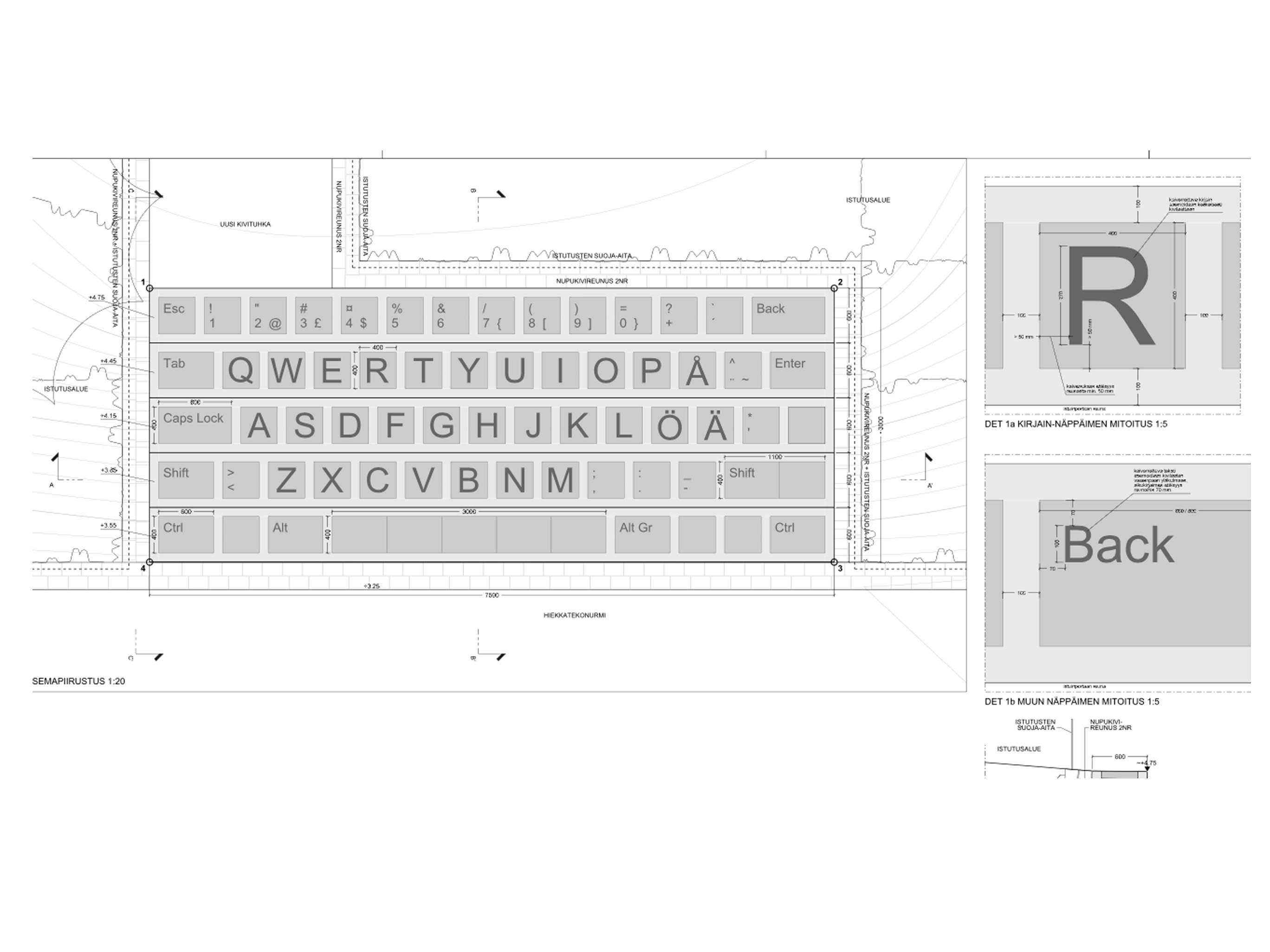 The Giant Keyboard at Ruoholahti