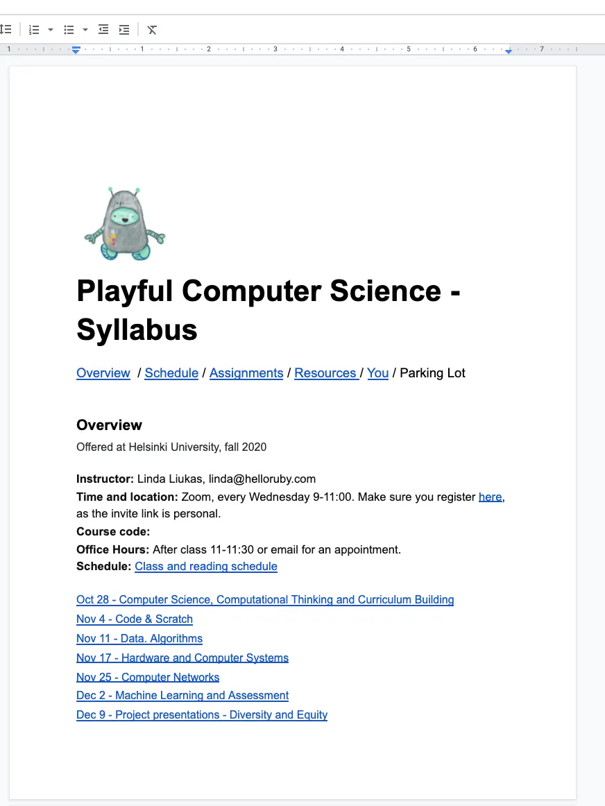 Hello Ruby teaching materials